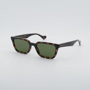 Gucci GG1539S 002 Sunglasses Dark Havana Square Frame, Bottle Green Lenses